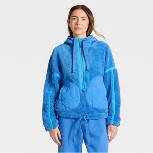 JoyLab Vibrant Blue Teddy Jacket